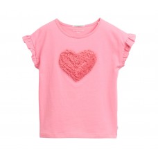 TOM TAILOR 1045120-23807 ΠΑΙΔΙΚΟ ΒΑΜΒΑΚΕΡΟ T.Shirt ΜΕ ΣΧΕΔΙΟ ΚΑΡΔΙΑ ΚΟΡΙΤΣΙ ΡΟΖ